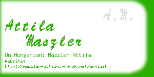 attila maszler business card